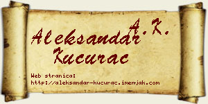 Aleksandar Kucurac vizit kartica